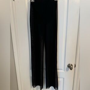 Kelle Black Sheer Dance Pants and High Waisted UnderGarment Child Large